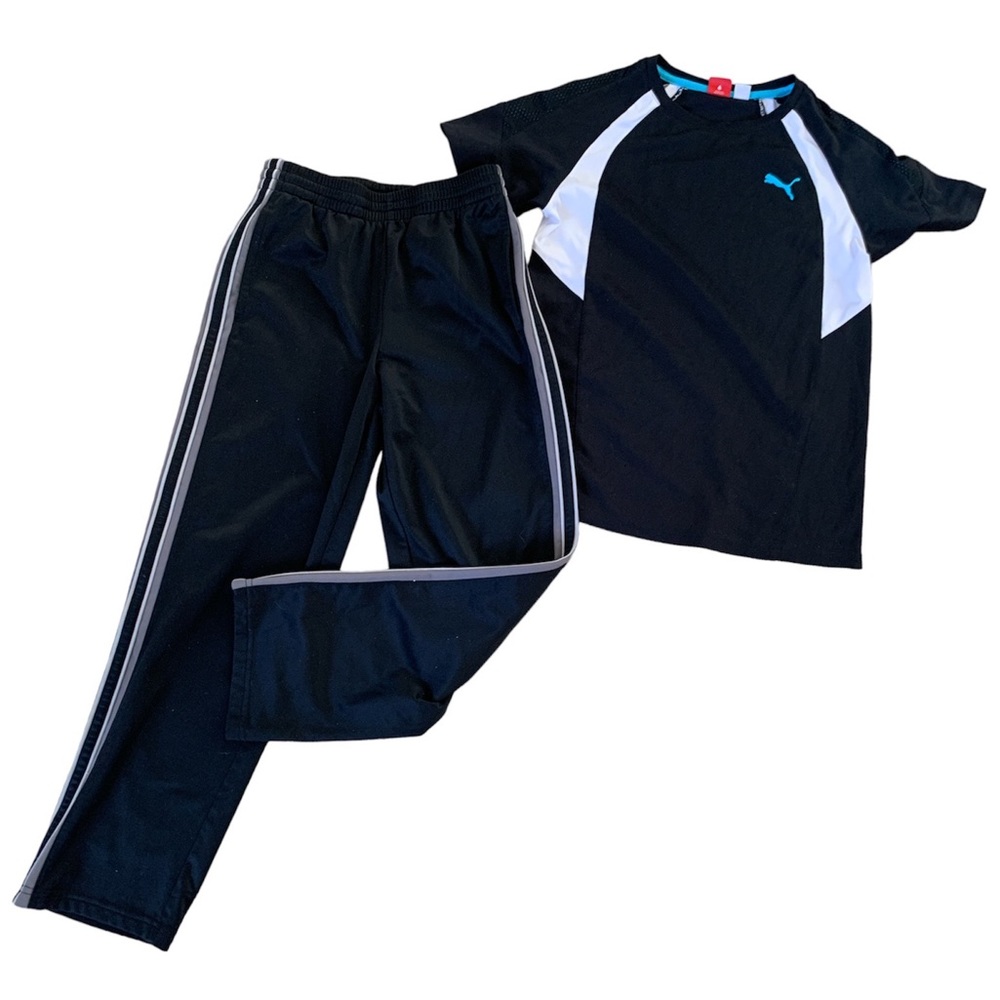 Boys Bundle sweatpants and Puma tee shirt